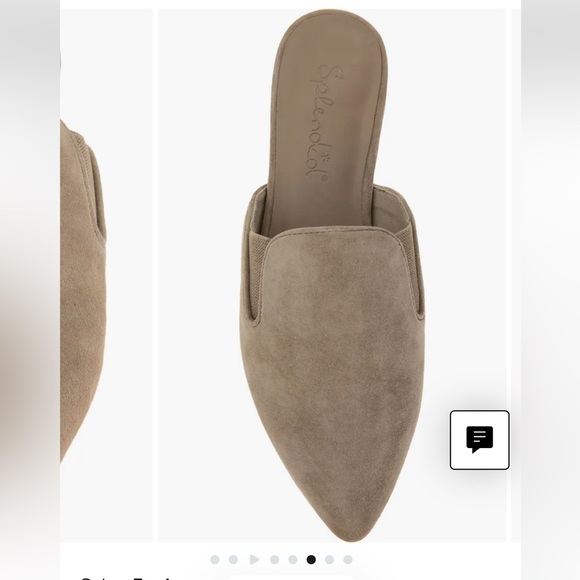 Splendid Taupe Liza Slide Suede Mules color Ermine size 8 - Picture 4 of 8